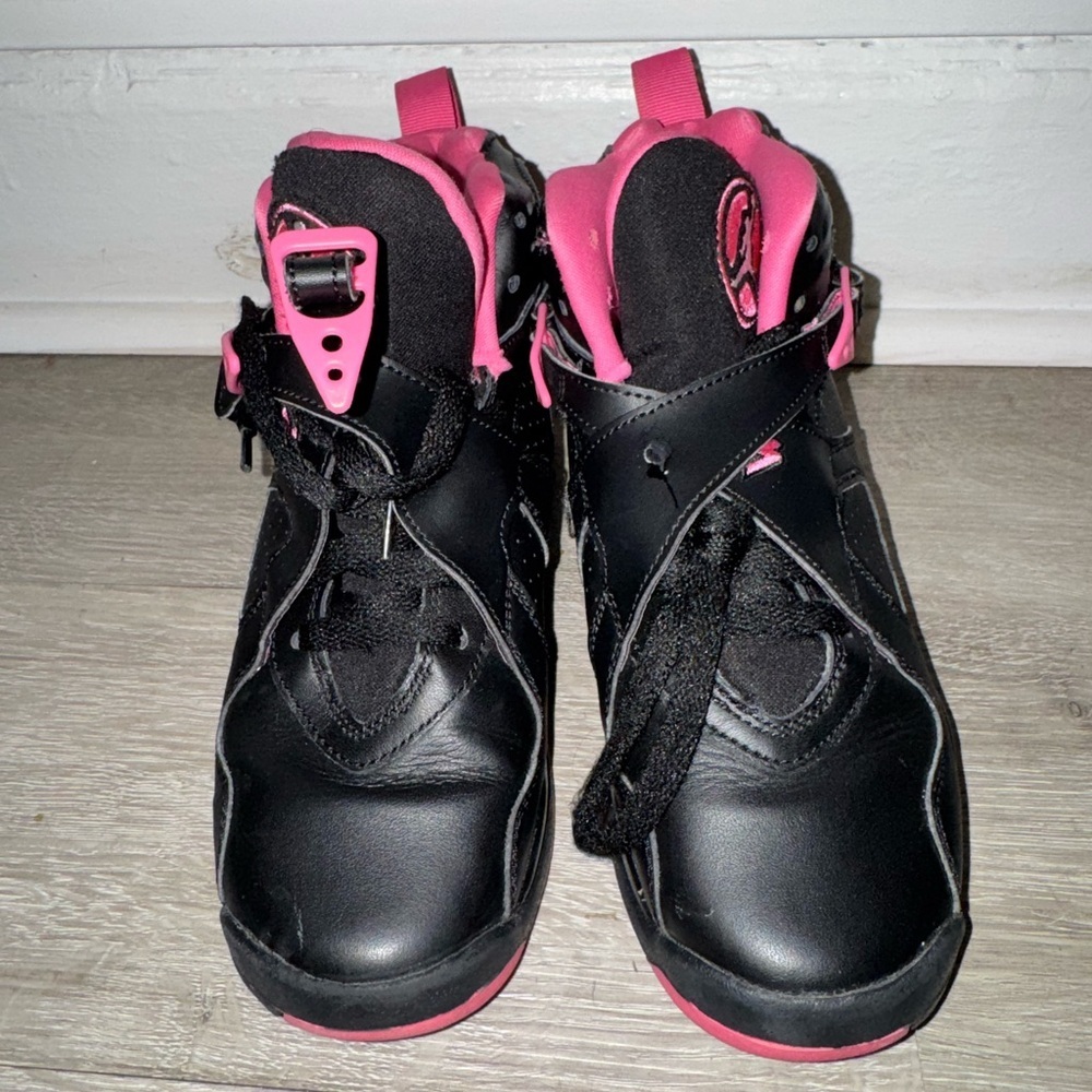 Retro Basketball Sneakers Black Pink High Top Athletic Shoes Women's Size 5Y